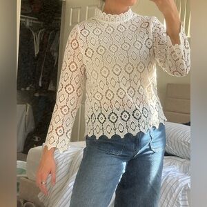RIHOAS White Lace Blouse